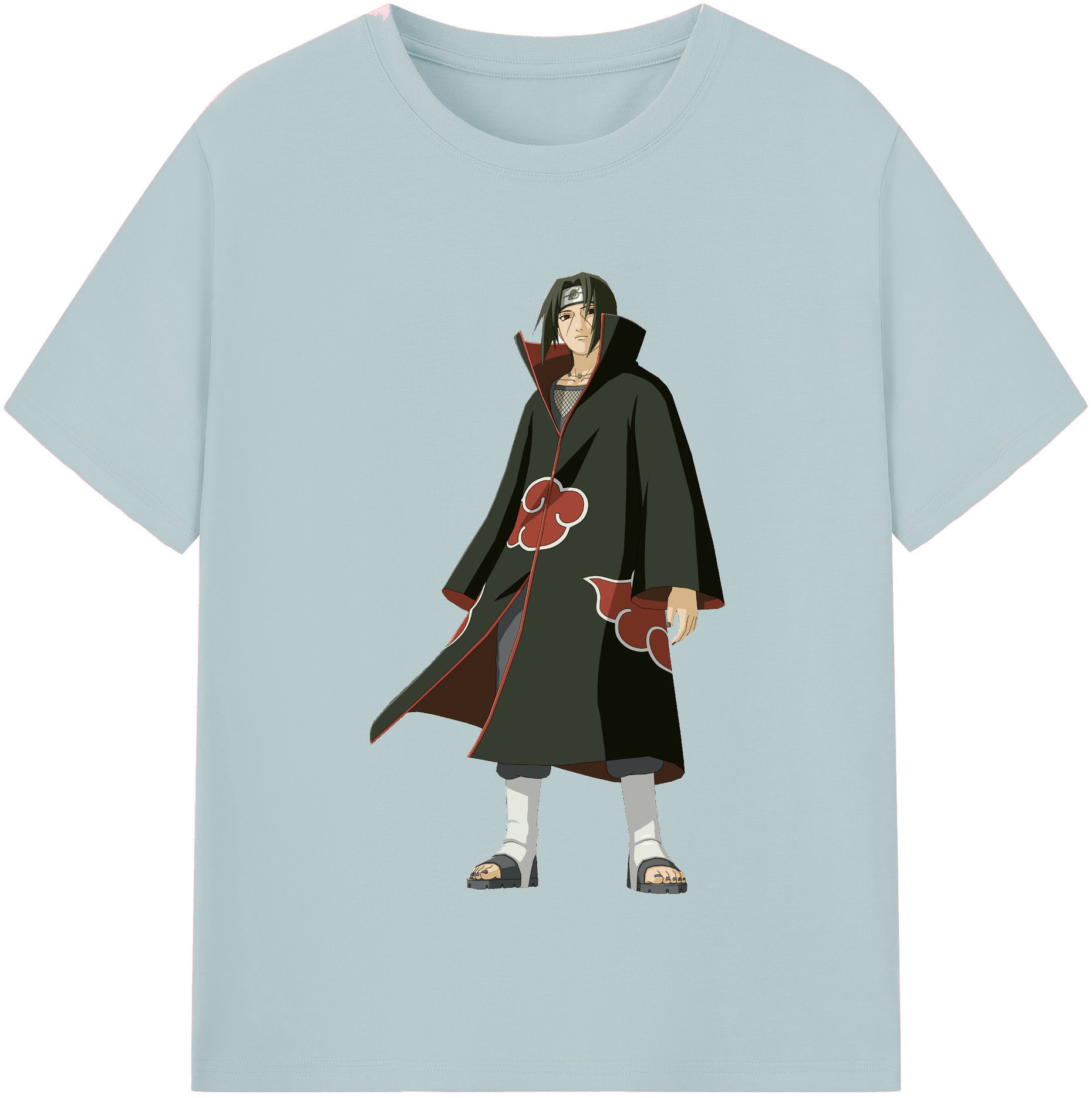 （画像用） NARUTO -ナルト- うちは イタチ Uchiha Itachi 綿100％半袖Tシャツ（フロントプリント）